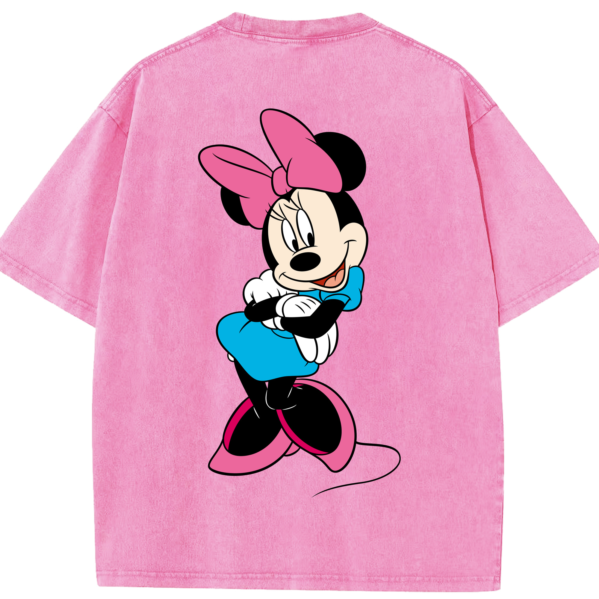 （画像用） ミッキーマウス Mickey Mouse 綿100% ヴィンテージ風 半袖Tシャツ（背面プリント）